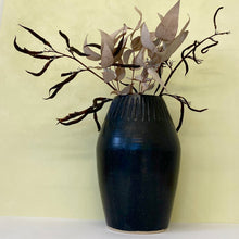 Load image into Gallery viewer, 10. Black wide carved VASE - 23.5 tall. NFS
