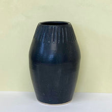 Load image into Gallery viewer, 10. Black wide carved VASE - 23.5 tall. NFS
